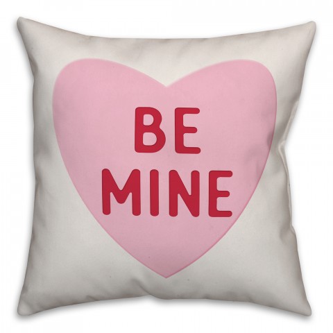 Be Mine Candy Heart Pillow