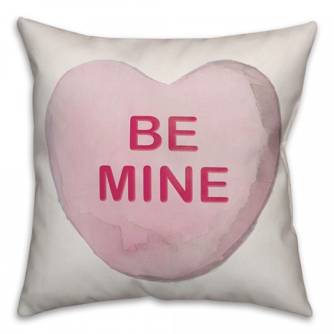 Be Mine Candy Heart Pillow