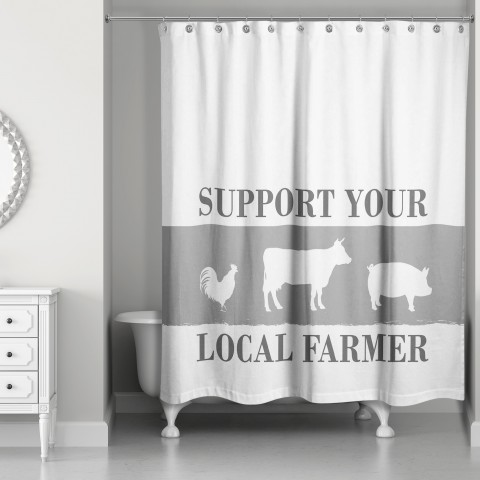 Support Your Local Farmer 71x74 Shower Curtain