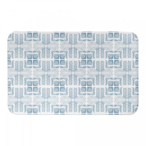 Blue Tiled Shibori 34x21 Bath Mat
