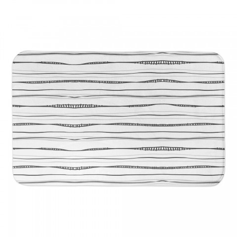 Wavy Gray Lines 34x21 Bath Mat