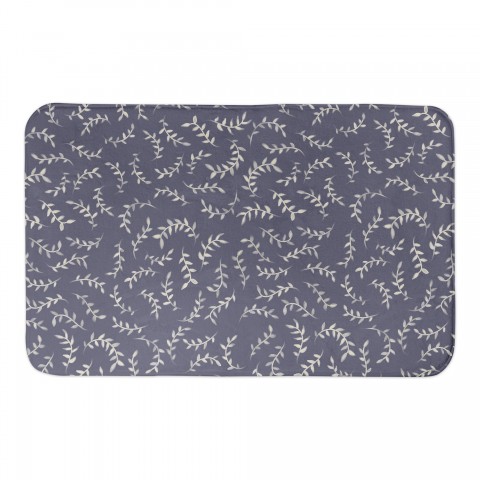 Soft Blue Vines 34x21 Bath Mat