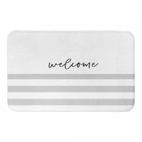 Simple Gray Stripes 34x21 Bath Mat