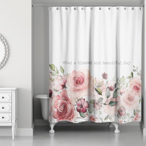 What a Blessed and Beautiful Day 71x74 Shower Curtain