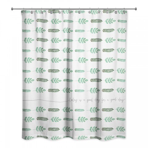 Good Day Ferns 71x74 Shower Curtain