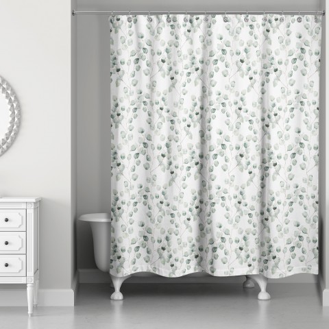 Eucalyptus Pattern 71x74 Shower Curtain