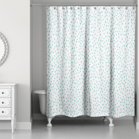 Falling Raindrops 71x74 Shower Curtain