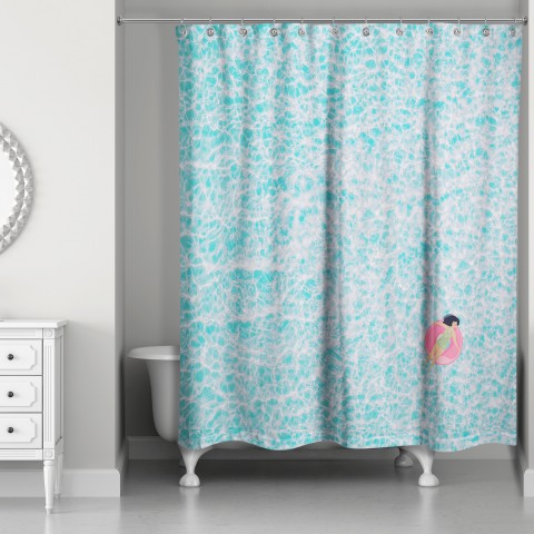 Floating In The Ocean 71x74 Shower Curtain