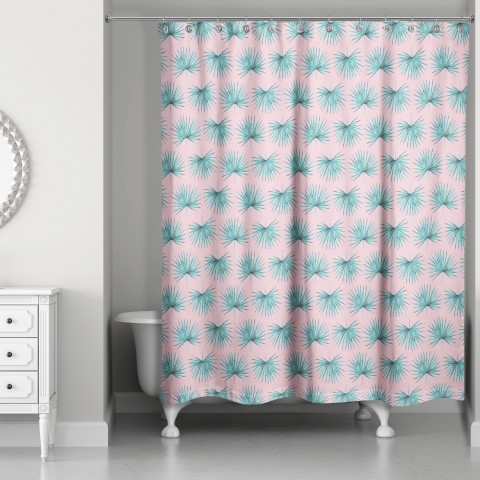 Palm Trees Pattern 71x74 Shower Curtain