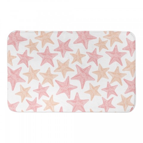 Coral Starfish Pattern 34x21 Bath Mat