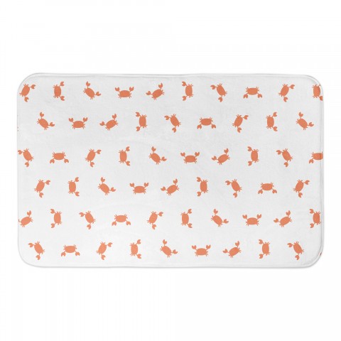 Beach Crab Pattern 34x21 Bath Mat