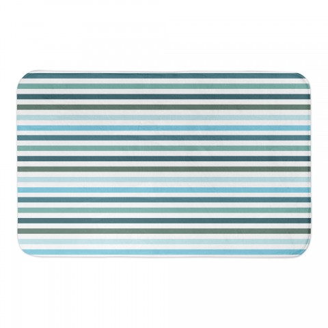 Nautical Blue Stripes 34x21 Bath Mat