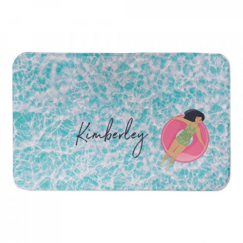 Floating In The Ocean 34x21 Personalized Bath Mat