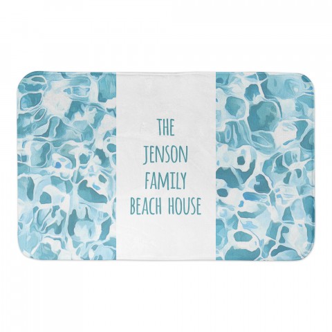 Pool Water Pattern 34x21 Personalized Bath Mat