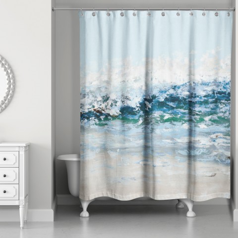 Ocean Waves 71x74 Shower Curtain