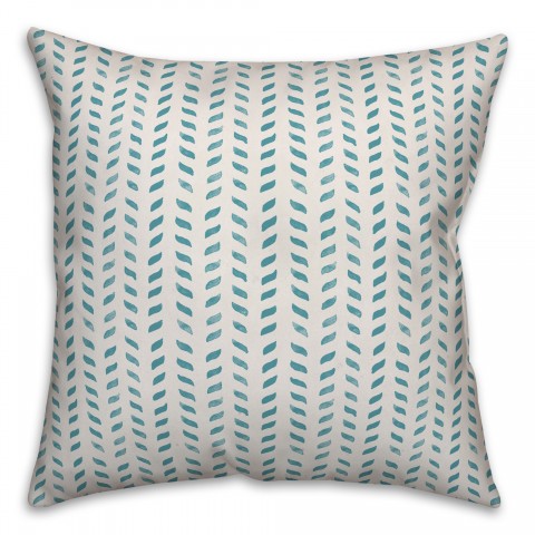 Blue Petal Pattern Pillow
