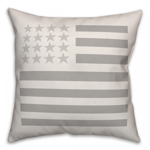 Neutral American Flag Pillow