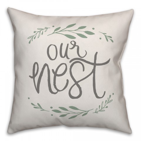 Our Nest Wreath Pillow