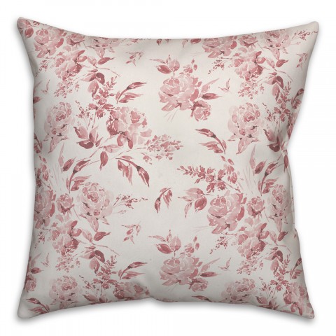 Blush Floral Pattern Pillow