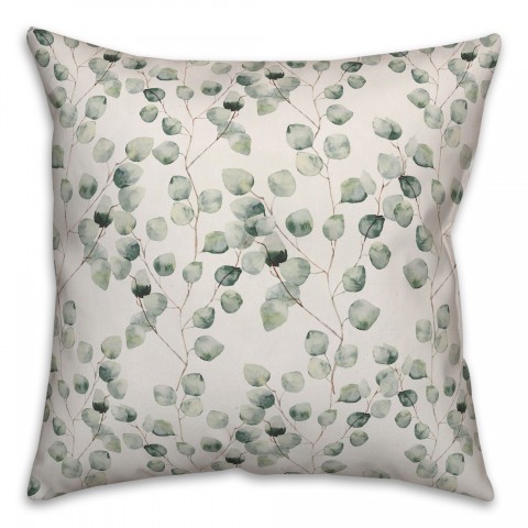 Soft Eucalyptus Pattern Pillow