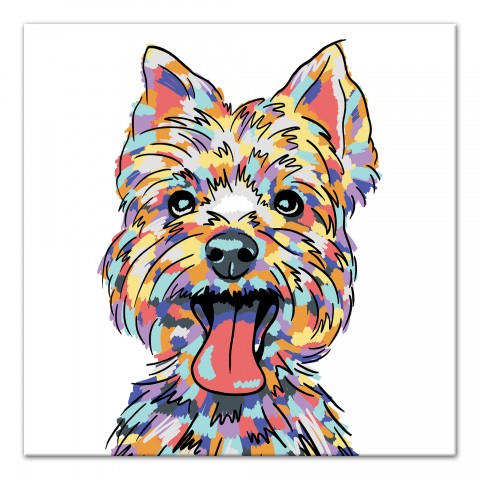 Watercolor Yorkie Wall Art