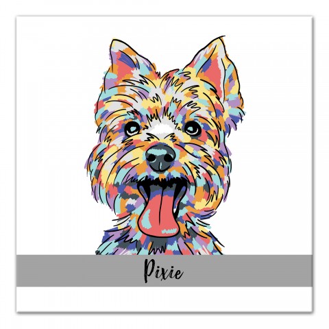 Personalized Watercolor Yorkie Wall Art