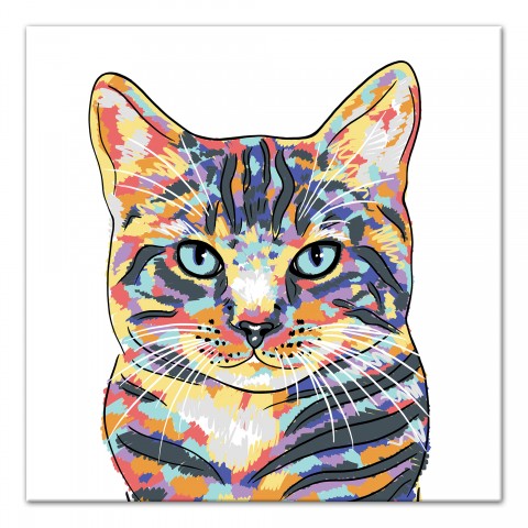 Watercolor Cat Wall Art