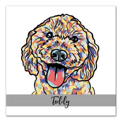 Personalized Watercolor Doodle Wall Art