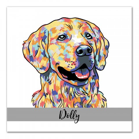 Personalized Watercolor Retriever Wall Art