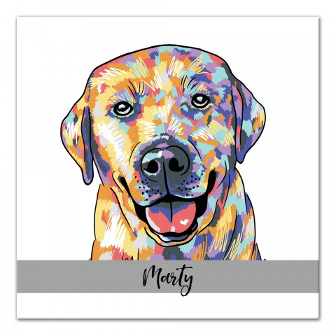 Personalized Watercolor Lab Wall Art