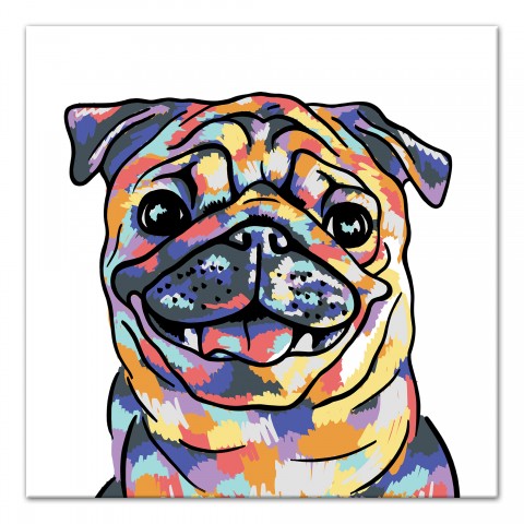 Watercolor Pug Wall Art