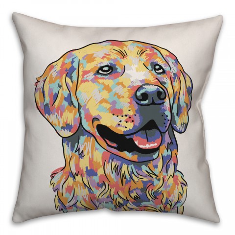 Watercolor Retriever Pillow