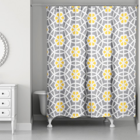 Geo Circles Shower Curtain