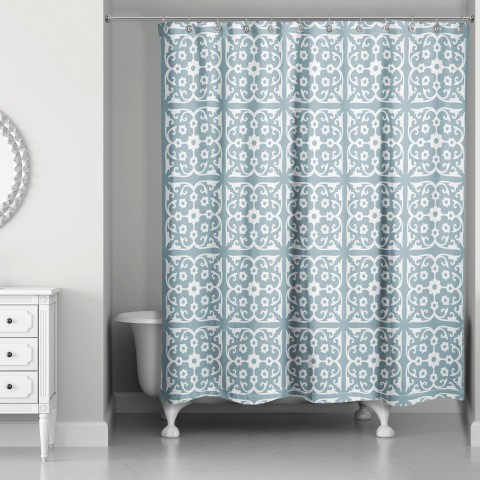 Tile Shower Curtain