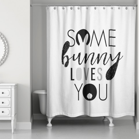 Some Bunny Loves You 71x74 Shower Curtain