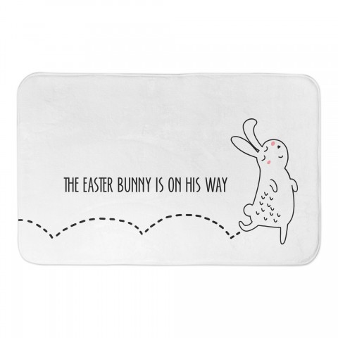 Easter Bunny is on his Way 34x21 Bath Mat