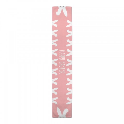 Pink and White Modern Bunnies Runner