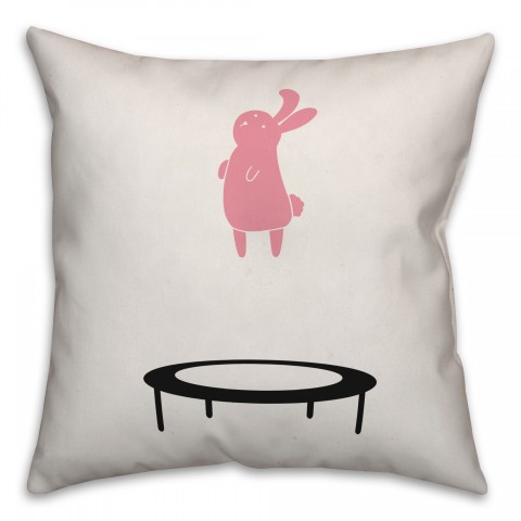 Reversible Bunny on Trampoline Pillow