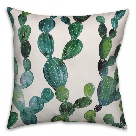 Watercolor Cactus Pillow