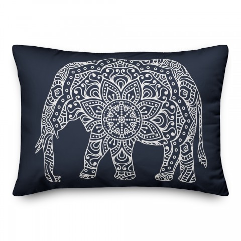 Elephant Mandala Pillow