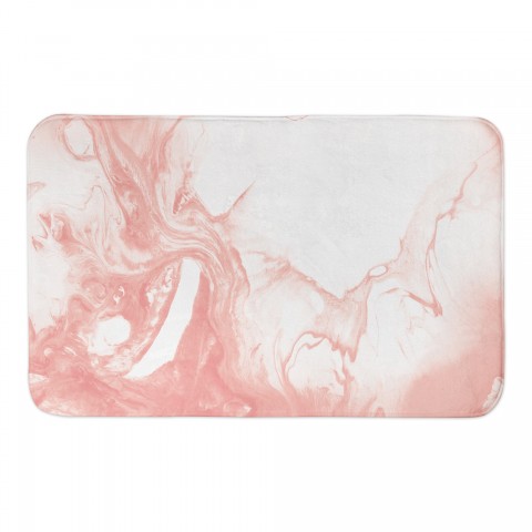 Blush Abstract Marble 34x21 Bath Mat