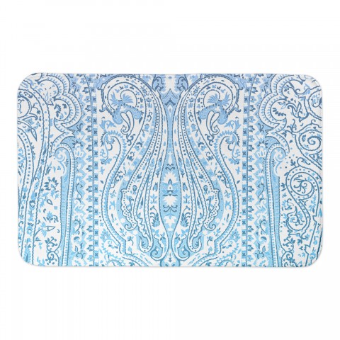 Blue Boho Sketched Tapestry 34x21 Bath Mat