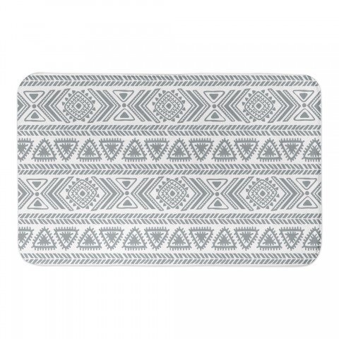 Gray Tribal Stripes 34x21 Bath Mat