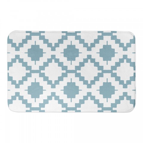 Blue Aztec 34x21 Bath Mat