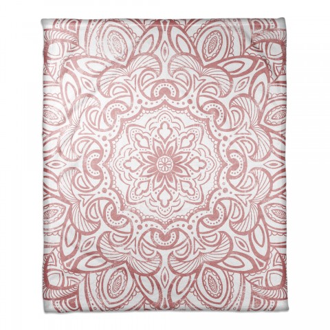 Blush Mandala 50x60 Coral Fleece Blanket