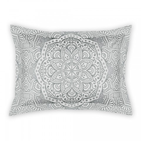 Gray Boho Medallion Standard Brushed Poly Sham