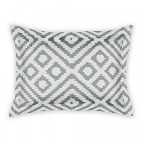 Gray and White Aztec Standard Brushed Poly Sham