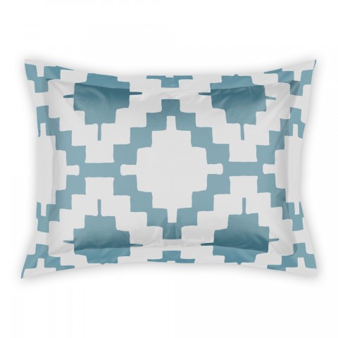 Blue Boho Aztec Standard Brushed Poly Sham