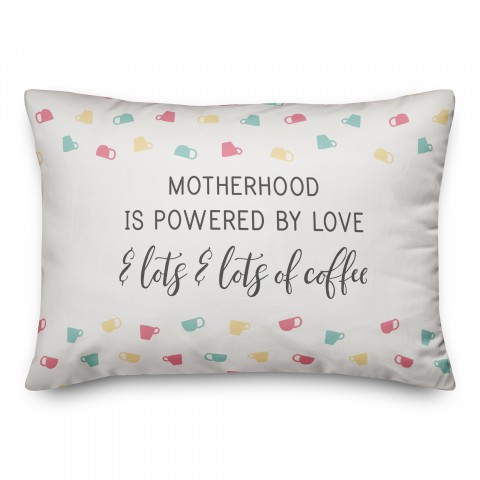 Motherhood and Coffee Pillow