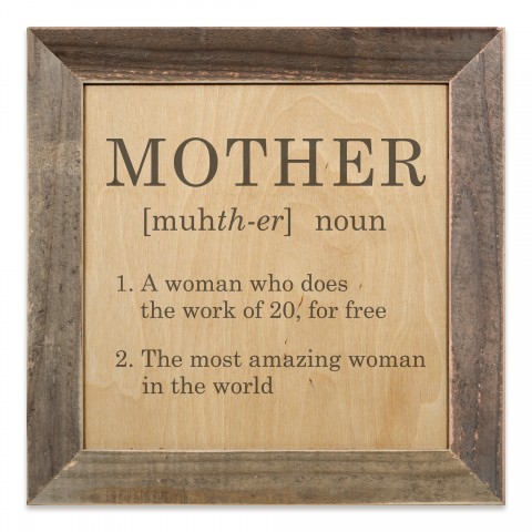 Mother Definition 12x12 Framed Wood Print
